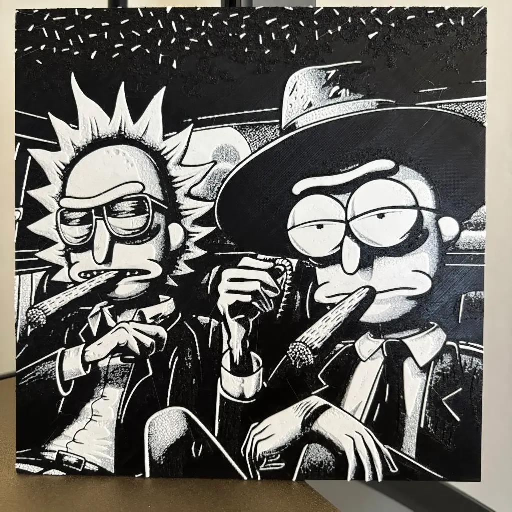 Portrait Smoke Rick&Morty