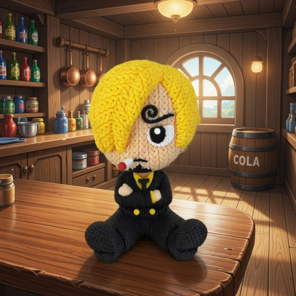 Sanji – Figurine Effet Tricot 3D