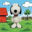 Snoopy – Figurine Effet Tricot 3D