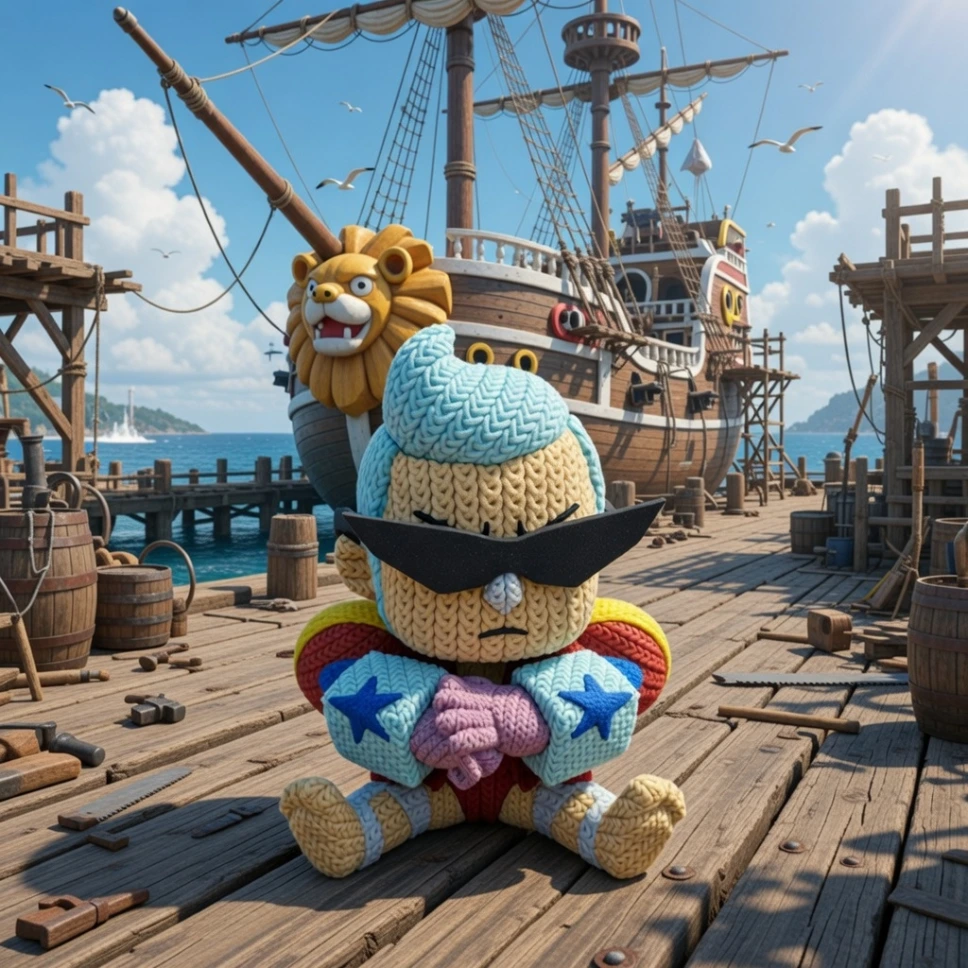 Franky (Cutty Flam) – Figurine Effet Tricot 3D