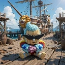 Franky (Cutty Flam) – Figurine Effet Tricot 3D