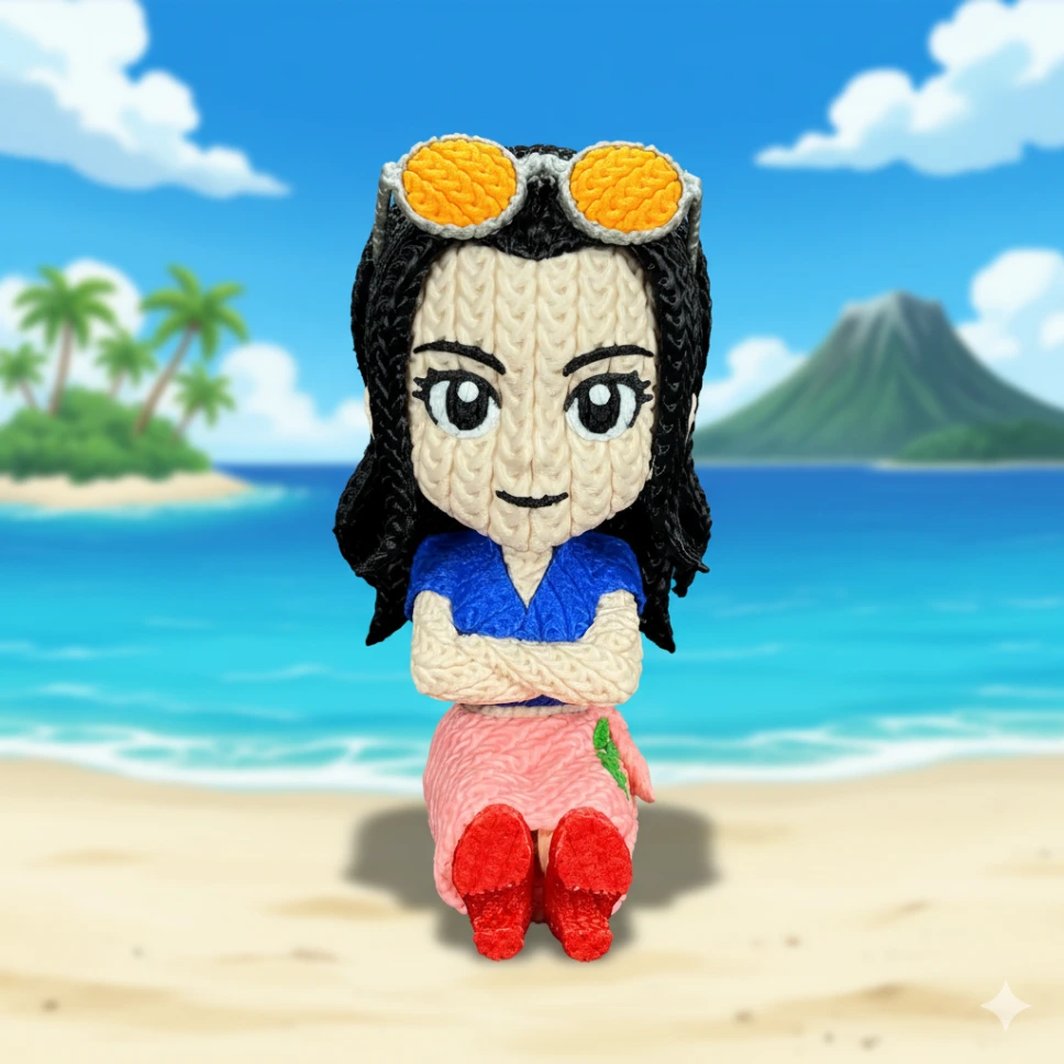 Nico Robin – Figurine Effet Tricot 3D