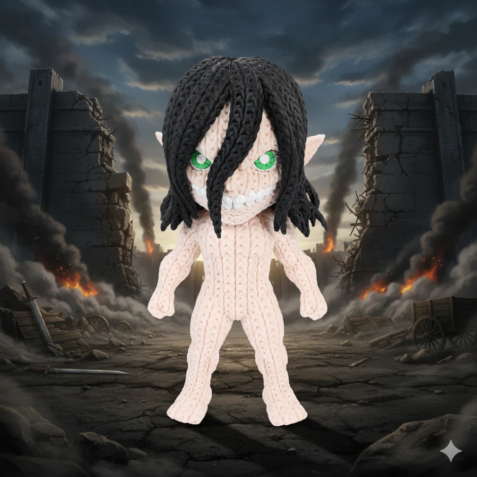 Eren Titan – Figurine Effet Tricot 3D