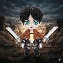 Eren – Figurine Effet Tricot 3D