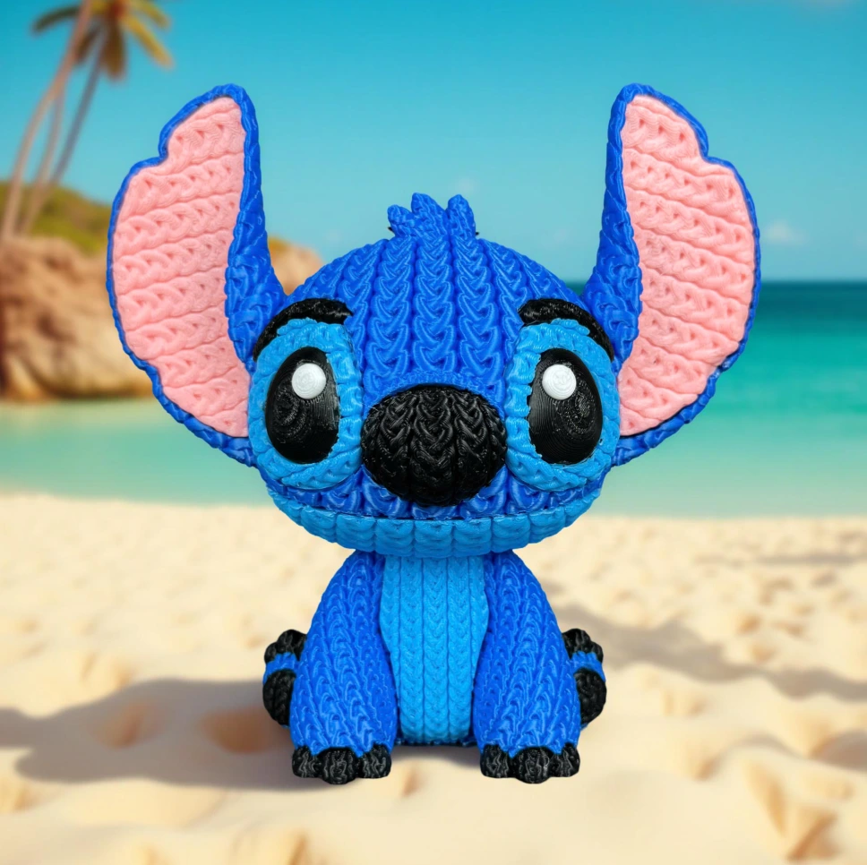 Stitch – Figurine Effet Tricot 3D