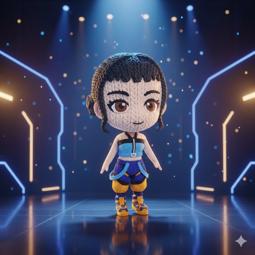 Zoey – Figurine Effet Tricot 3D