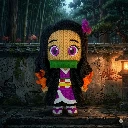 Nezuko – Figurine Effet Tricot 3D