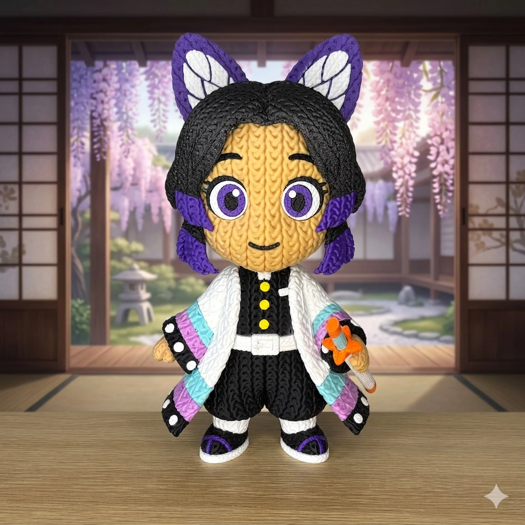 Shinobu – Figurine Effet Tricot 3D