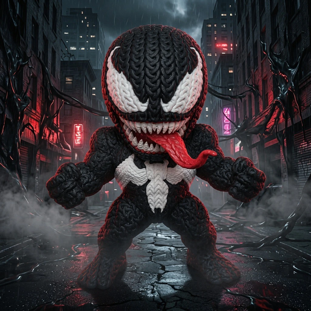 Venom - Figurine Effet Tricot 3D
