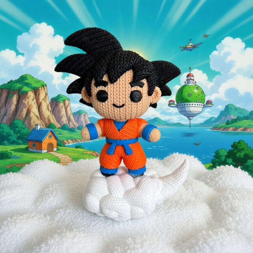 Son Goku – Figurine Effet Tricot 3D